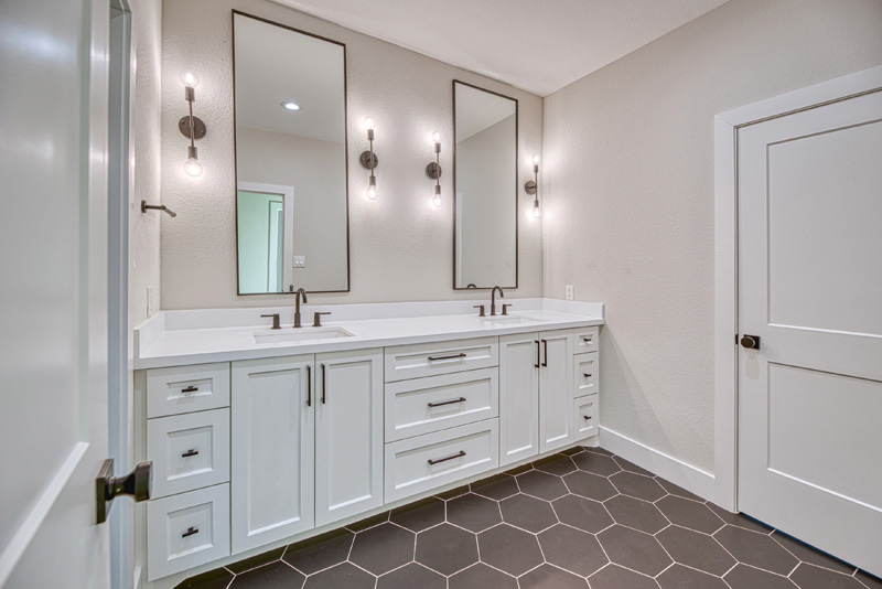 bathroom vanity area designed by in house designer